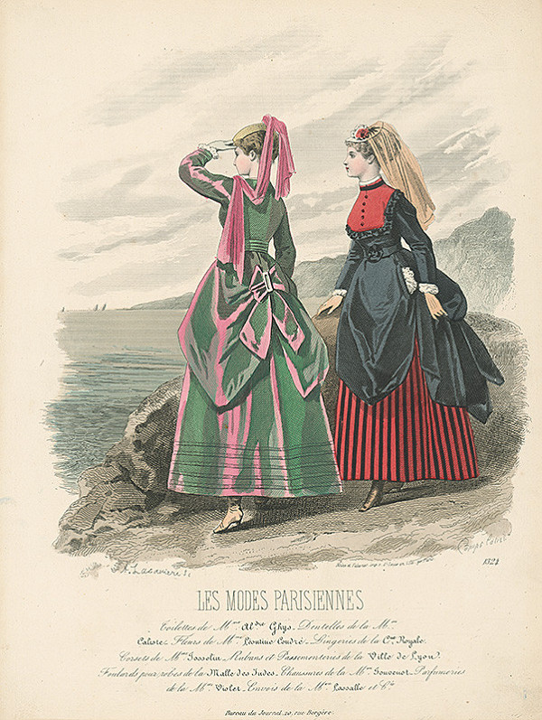 Francois Claudius Compte-Calix, A. Lacourière – List z módneho časopisu Les Modes Parisiennes. Vychádzkové šaty podľa Madame Ghys