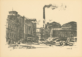 Antoni Suchanek – Nádvorie továrne 