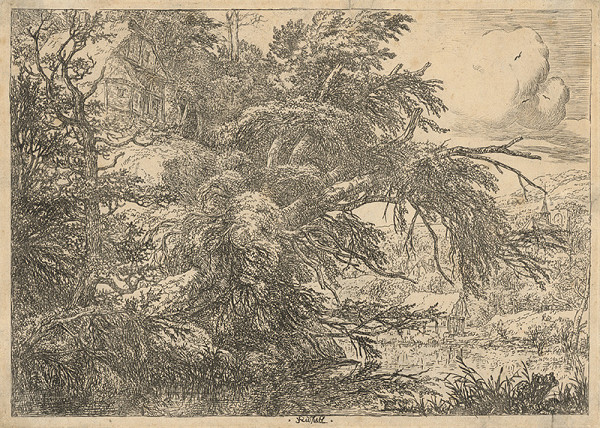Jacob Isaackszon van Ruisdael – Chalupa na kopci