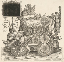 Hans Burgkmair st. – Voz s alegóriou vojny,Triumfálny pochod cisára Maximiliána 