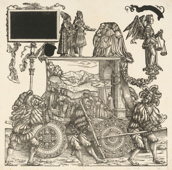 Hans Burgkmair st. – Voz so symbolmi cirkevnej moci,Triumfálny pochod cisára Maximiliána 