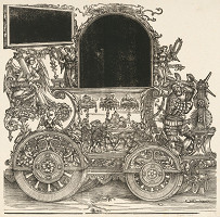 Hans Burgkmair st. – Voz s alegóriou staviteľstva,Triumfálny pochod cisára Maximiliána 