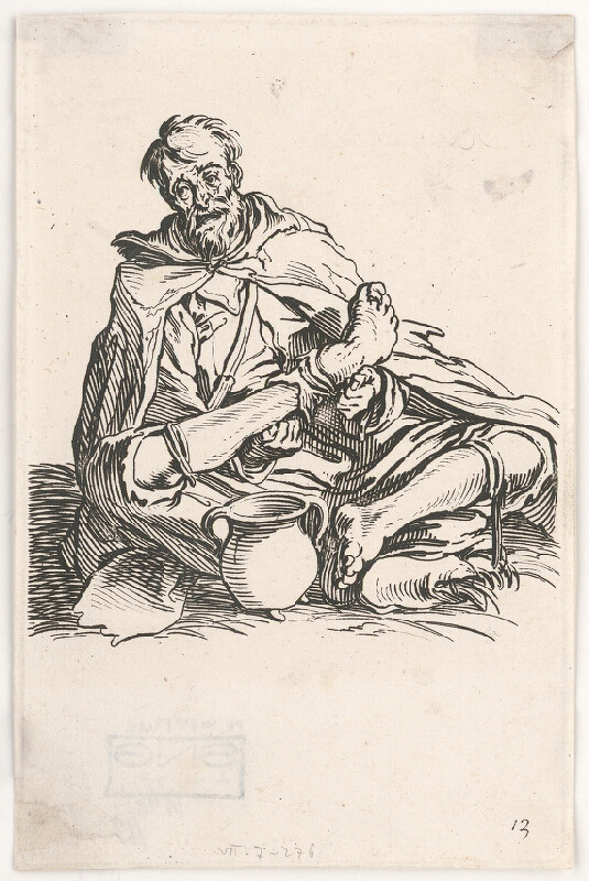 Jacques Callot – Sediaci žobrák s chromými nohami 