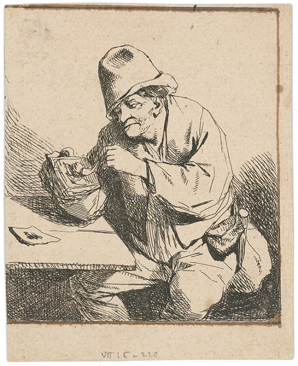 Holandský grafik zo 17. storočia – Muž s fajkou