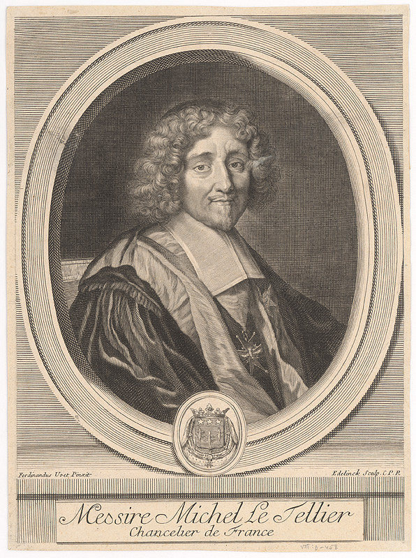 Gérard Edelinck, Ferdinandus Vouet – Podobizeň Michela le Tellier