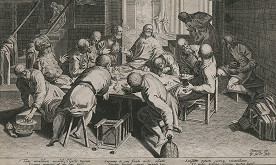 Aegidius Sadeler II., Domenico Tintoretto – Posledná večera 