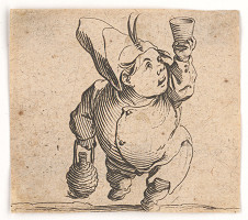 Jacques Callot – Midget with Glass and Bottle 