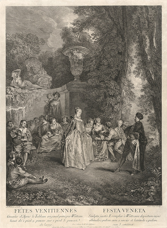 Laurent Cars, Antoine Watteau – Les Fêtes vénitiennes – Benátske slávnosti