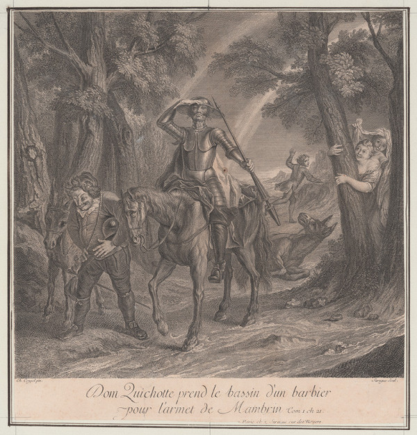 Pierre Louis Surugue, Charles-Antoine Coypel – Don Quijote na cestách