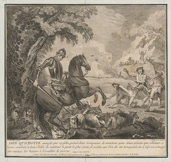 Simon Francois Ravenet, Jacques Philippe le Bas – Boj Dona Quijota so stádom oviec