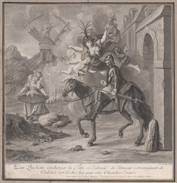Pierre Louis Surugue, Charles-Antoine Coypel – Don Quijote vychádza z domova