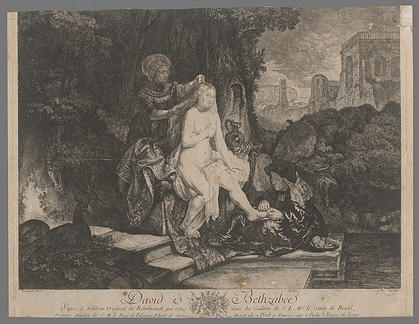 Jean Michel Moreau, Rembrandt van Rijn – David a Betsabé