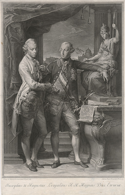 Andrea Rossi, Pompeo Batoni – Cisár Jozef II. a knieža Leopold