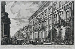 Giovanni Battista Piranesi – View of Palazzo Mancini on the Via del Corso in Rome 
