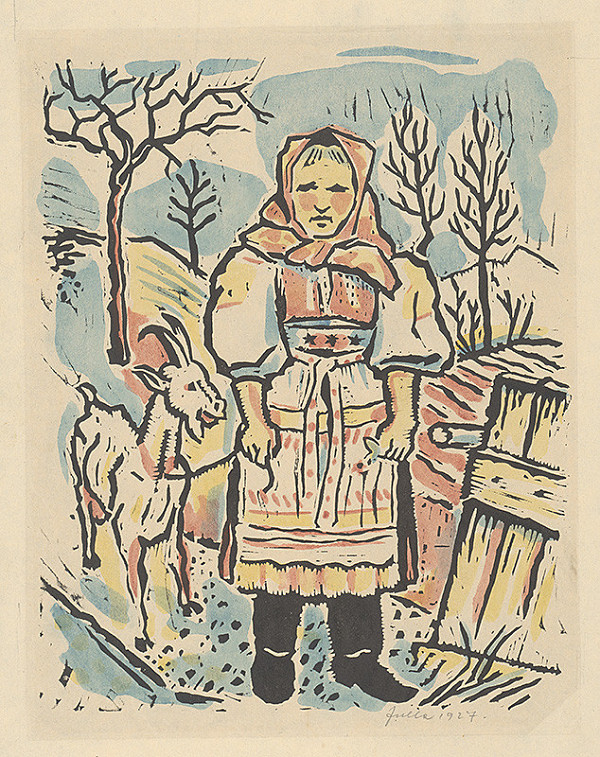 Ľudovít Fulla – A Girl wit a Goat