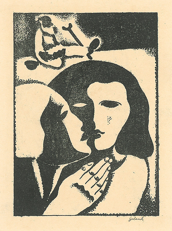 Mikuláš Galanda – Beggar. From the Cycle Love in the City 