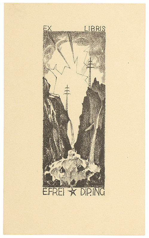 Karl Maximilian Kromer – Ex libris A.Freia, dipl.inž. 