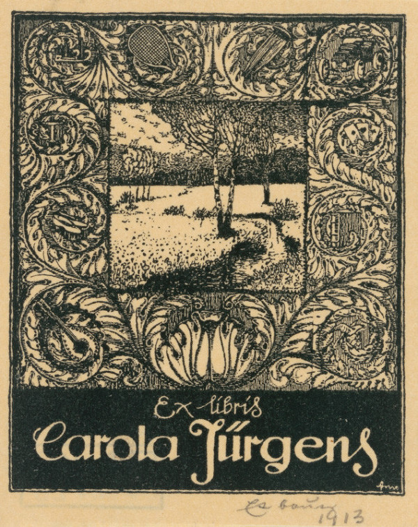 Stredoeurópsky grafik z 20. storočia – Ex libris Karoly Jürgensovej