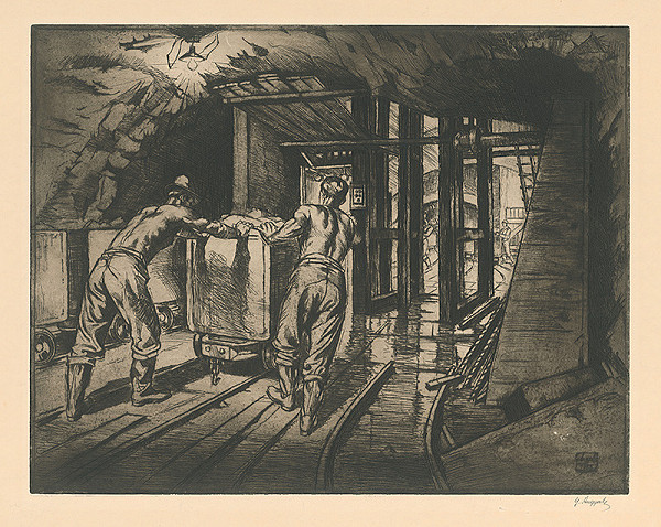 Gejza Angyal – Nárazište na V. obzore, Kremnica, Ferdinandova šachta 