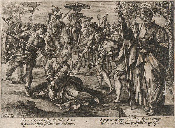 Hendrick Goltzius, Maarten de Vos st. – Svätý Tomáš