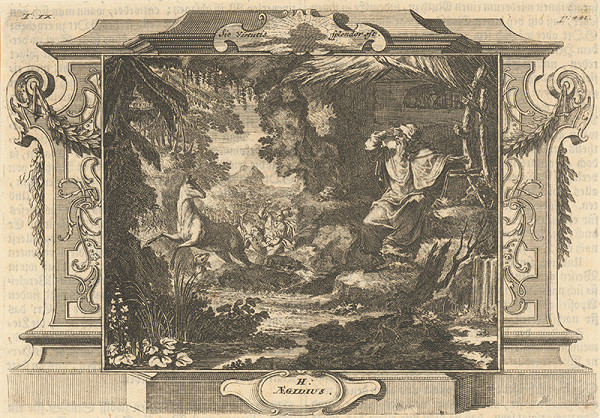 Nemecký grafik zo 17. storočia – Svätý Egidius
