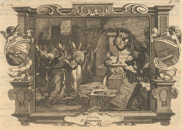 Nemecký grafik z 18. storočia – Svätý Štefan