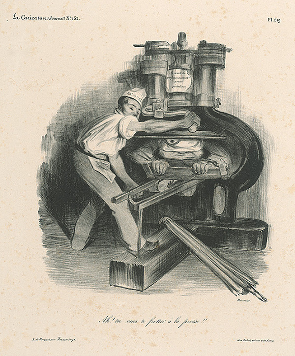 Honoré Daumier – Ah, so You Want to Poke Your Nose into Press!