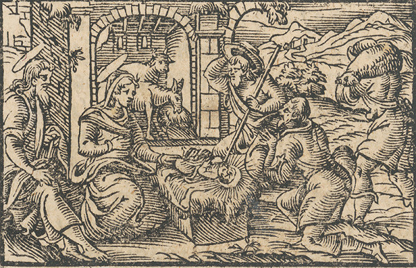 Nemecký autor zo začiatku 17. storočia – Narodenie -klaňanie sa pastierov 