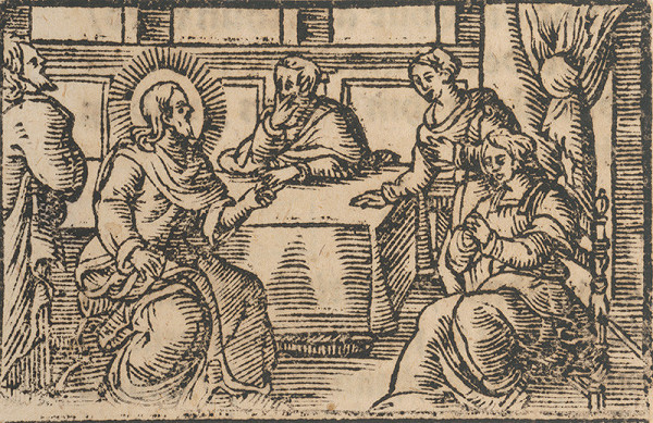 Nemecký autor zo začiatku 17. storočia – Kristus na návšteve u Márie a Marty 