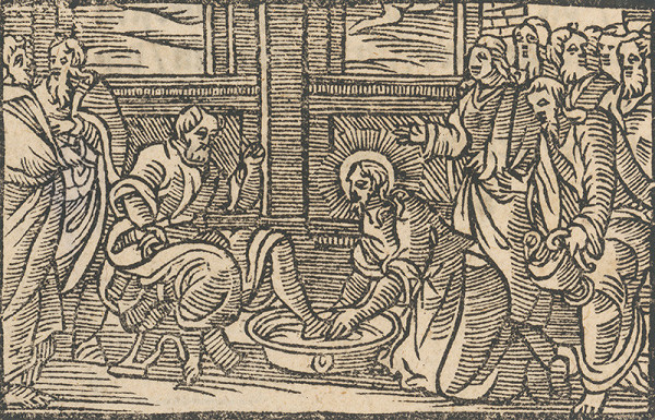 Nemecký autor zo začiatku 17. storočia – Kristus umýva nohy apoštolom 