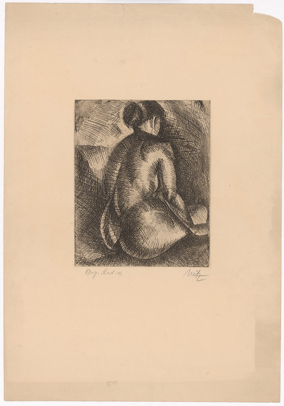 Béla Uitz – Ženský akt