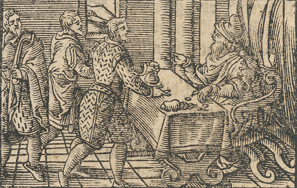 Nemecký autor zo začiatku 17. storočia – Vyberanie daní 