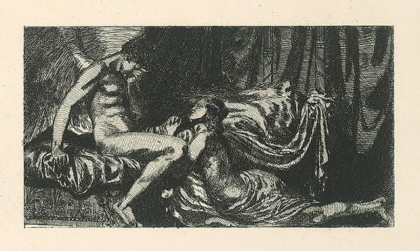 Max Klinger – Psyché prosí Amora 