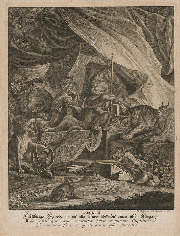 Johann Elias Ridinger – Leví kráľ