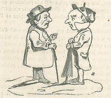 Francúzsky karikaturista z 19. storočia – Stretnutie 