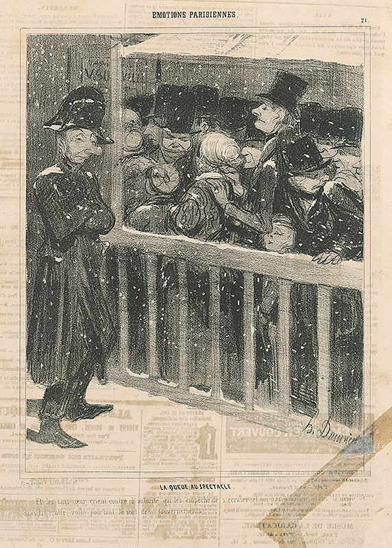 Honoré Daumier – Fronta na predstavenie