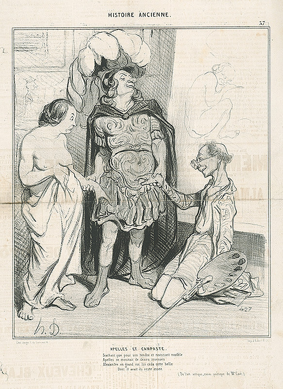 Honoré Daumier – Apelles a Campaste