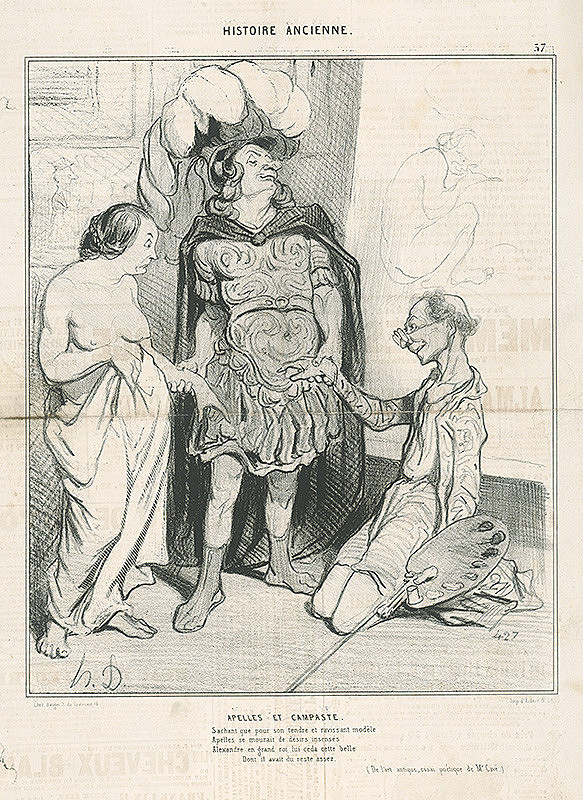 Honoré Daumier – Apelles a Campaste 