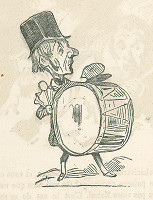 Francúzsky karikaturista z 19. storočia – Bubeník 