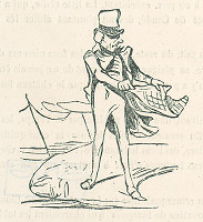 Francúzsky karikaturista z 19. storočia – Muž so šatkou 