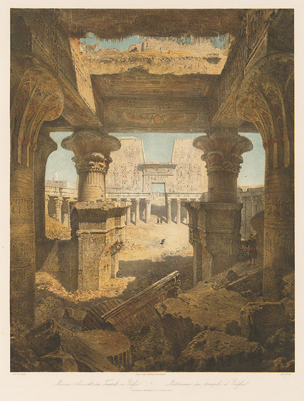 Karol Ľudovít Libay – Interiér chrámu v Edfu 