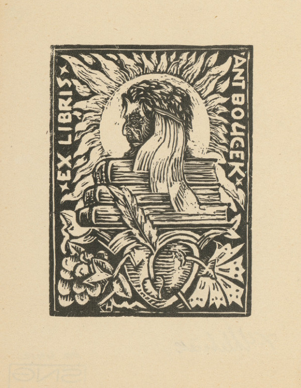 Josef Chlebeček – Ex libris A. Boučka 