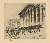 František Tavík Šimon – Zástup na schodoch parlamentu 