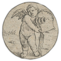 Lucas van Leyden – Putto s helmou 