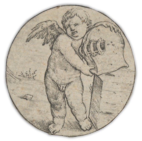 Lucas van Leyden – Putto s helmou 