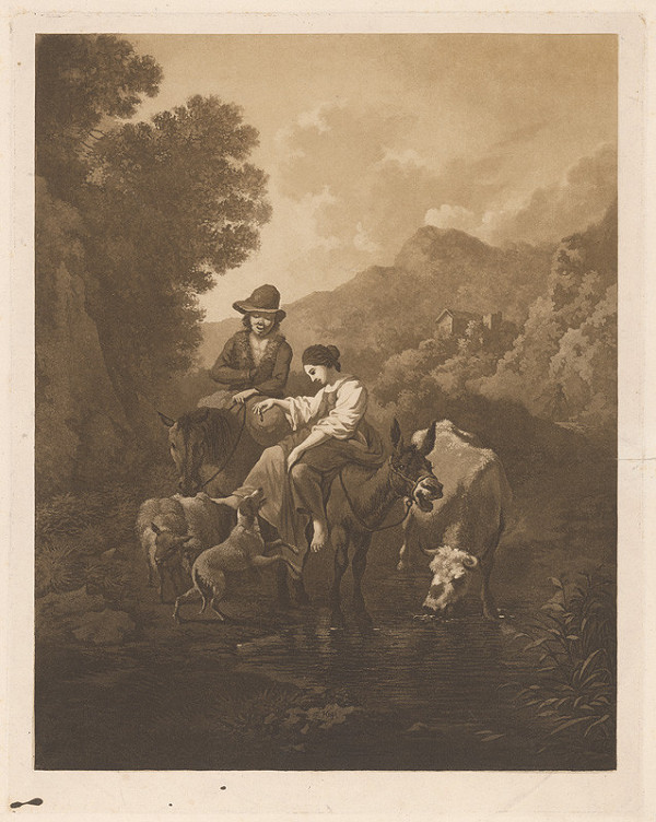 Franz Hegi, Berghem – Napájanie dobytka