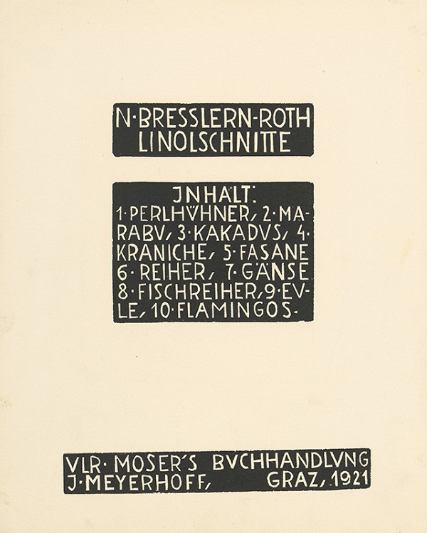Norbertine von Bresslern-Roth – Titulný list