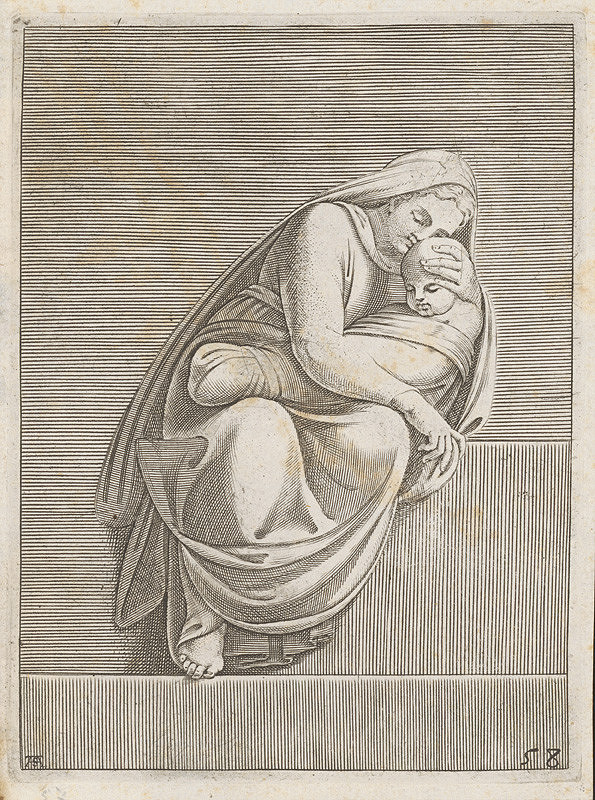 Adamo Scultori – Matka so spiacim dieťaťom