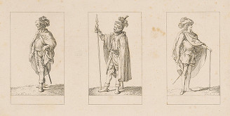 Johann Wilhelm Meil – Tri krojové štúdie šľachticov 