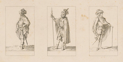 Johann Wilhelm Meil – Tri krojové štúdie šľachticov 